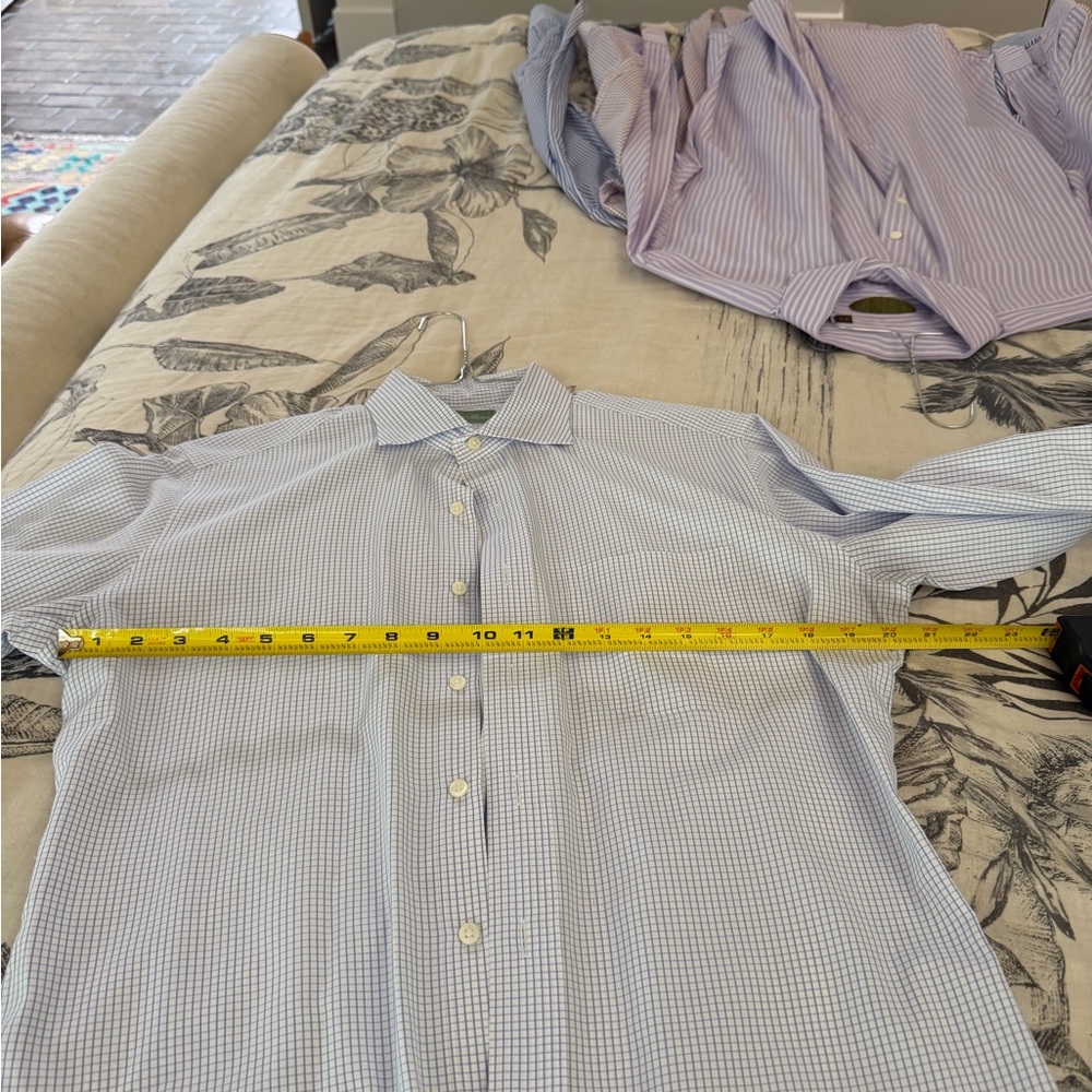 Sid Mashburn Light Blue Checkered Button Down Shirt